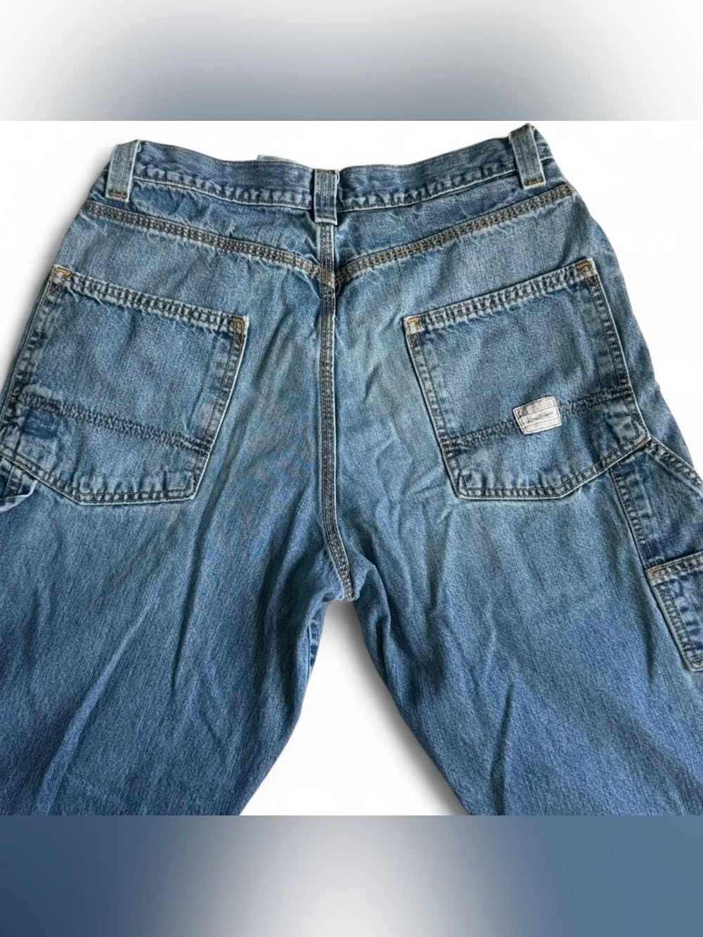 Vintage 90s Levi Strauss Signature Retro Light Blue Denim Distressed Jeans 32x30
